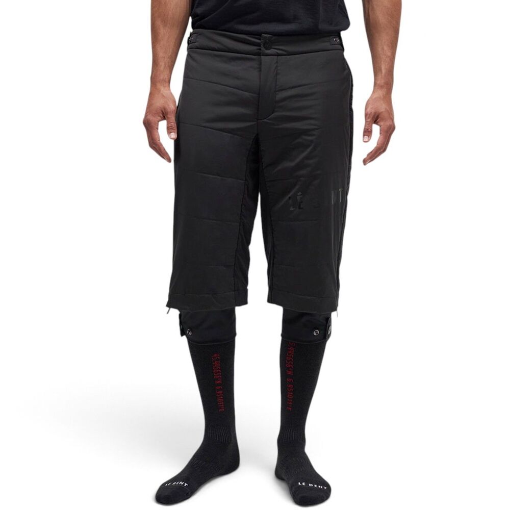 Le Bent Unisex Wool Insulated .75 Ski Pants 3/4 Length Black Large